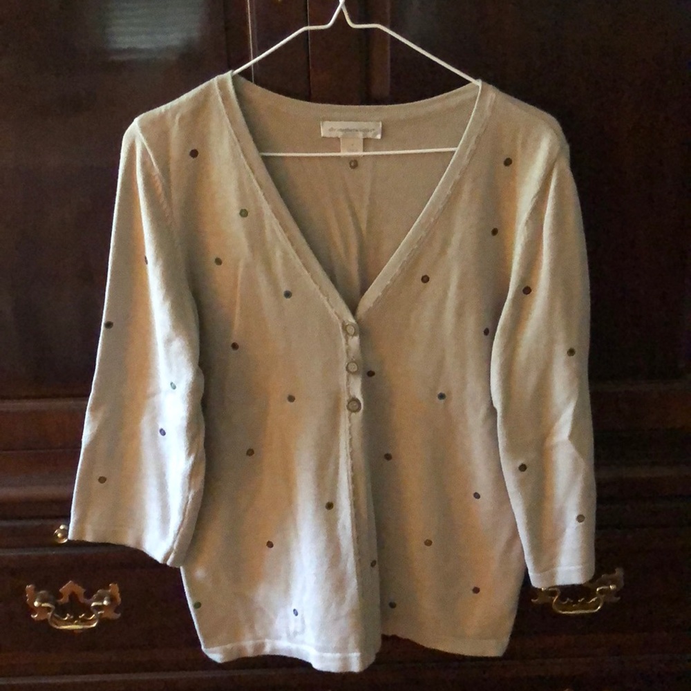 SOLD Christopher Banks 3/4 sleeve Vneck Cardigan EUC